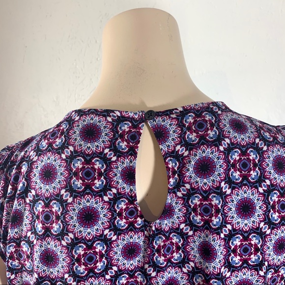 3/$30 - Jones New York Kaleidoscope Top Sz M - Picture 4 of 9